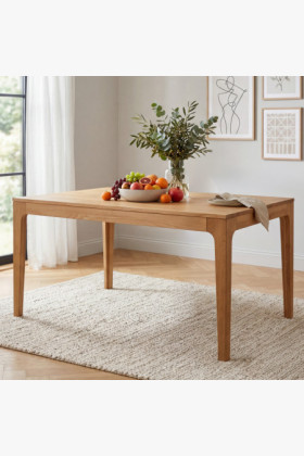 Ausziehbarer Esstisch aus Eichenholz 140-190x80 cm natur